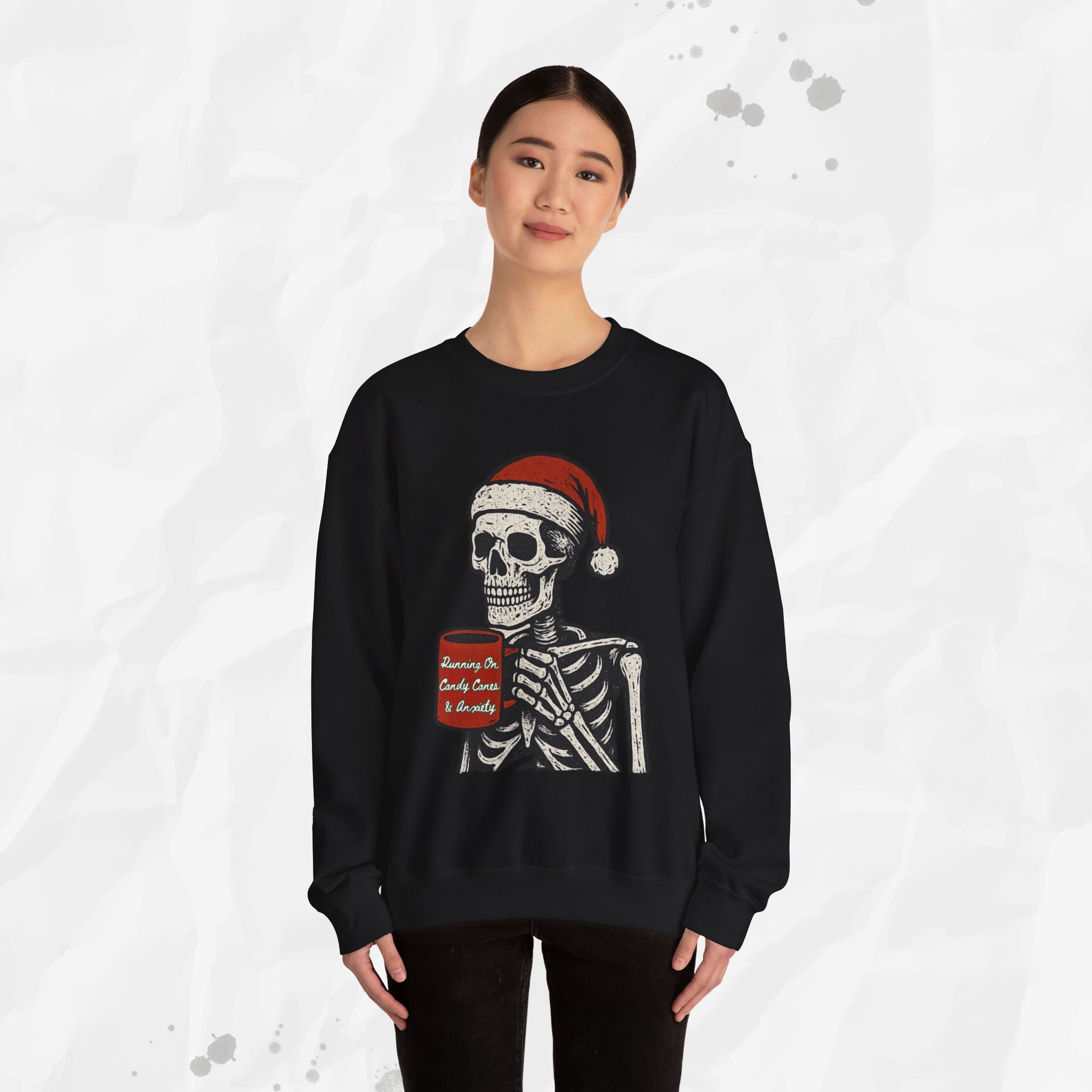 Running on Candy Canes & Anxiety – Crewneck Sweatshirt