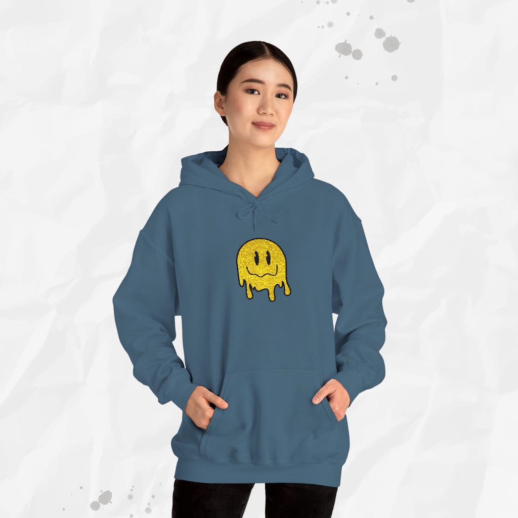 Sweat à capuche brodé Melty Smiley