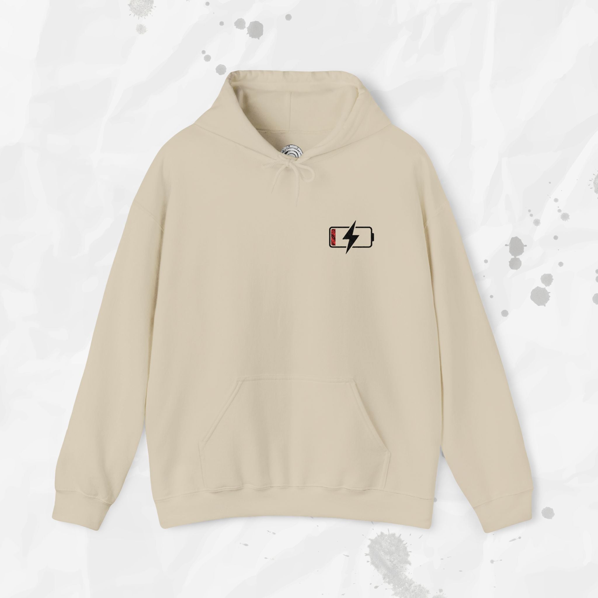 Low Battery – Embroidered Hoodie