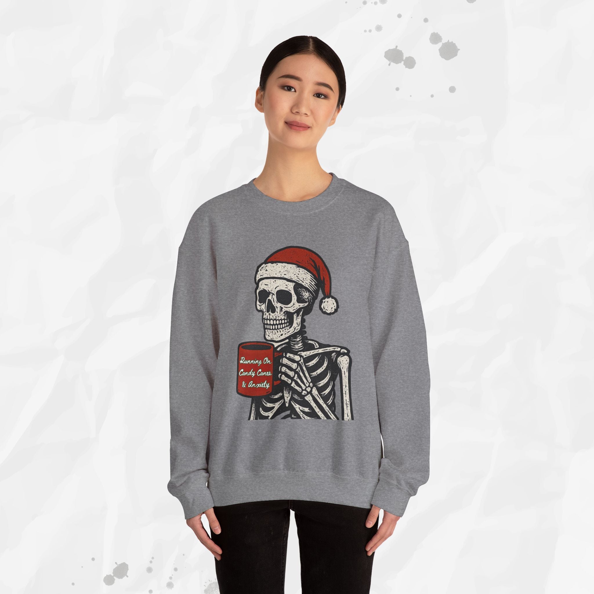 Running on Candy Canes & Anxiety – Crewneck Sweatshirt
