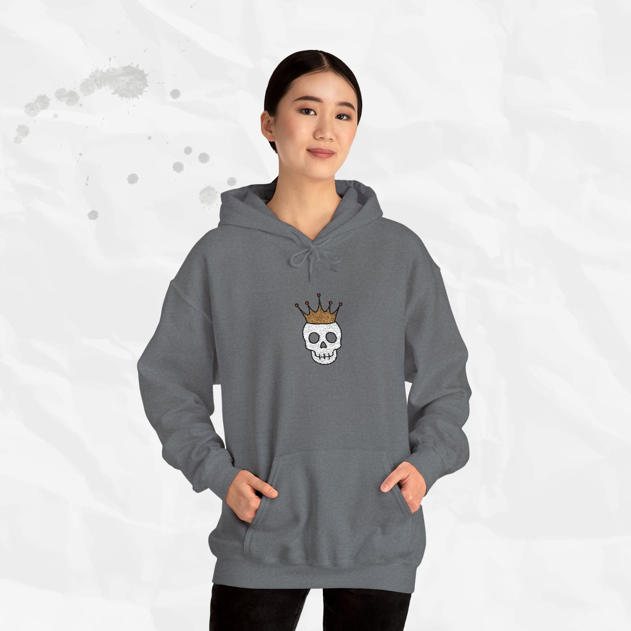 Crown Skull - Embroidered Hoodie