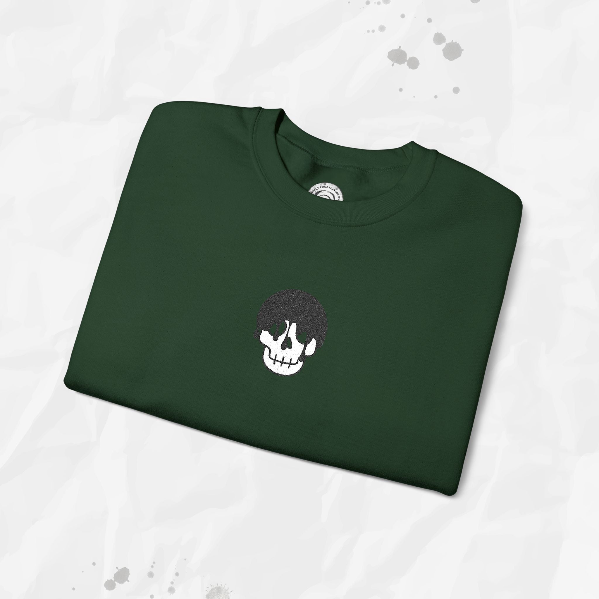 Skull Icon – Embroidered Crewneck Sweatshirt