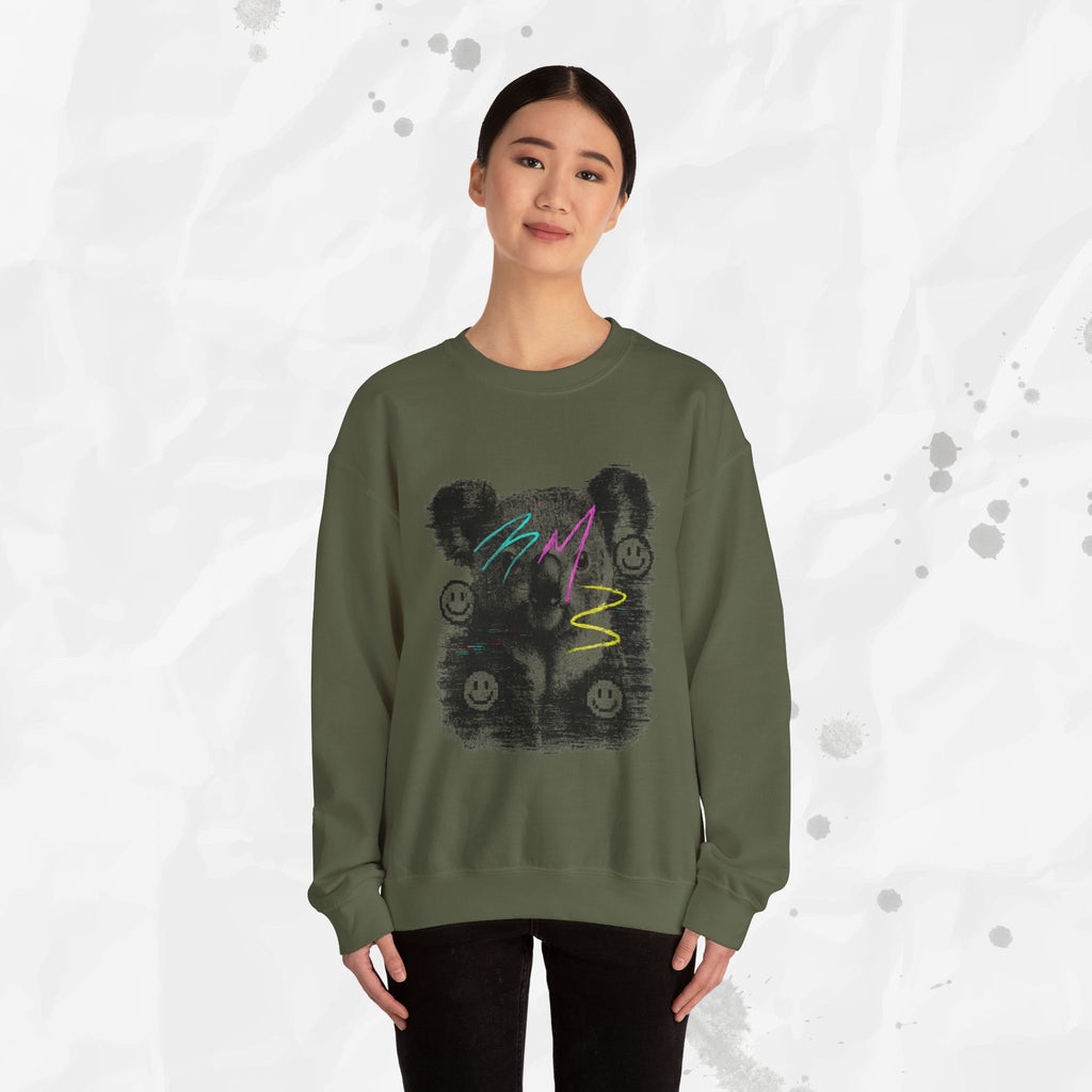 Glitched Koala – Crewneck Sweatshirt