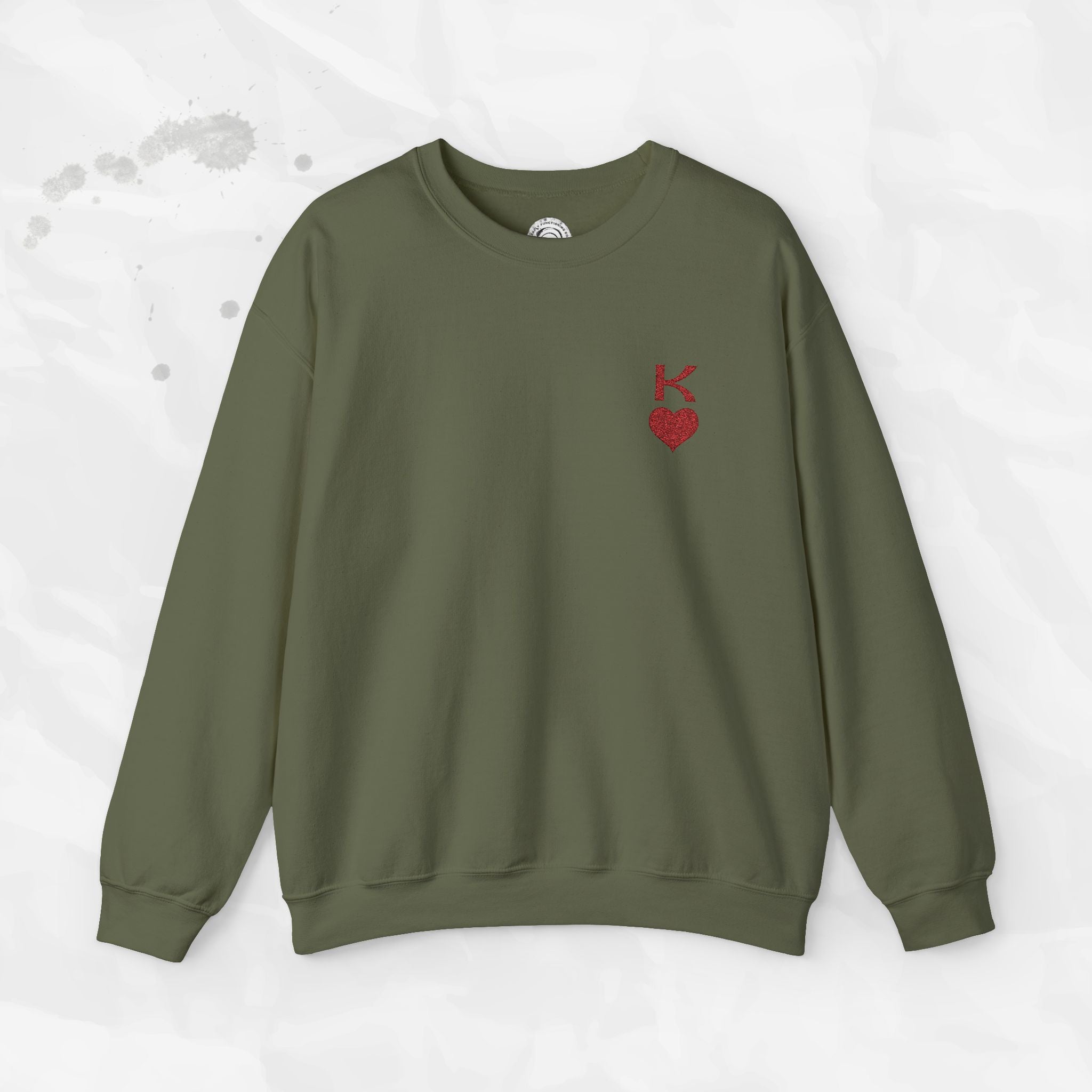 King of Hearts – Embroidered Crewneck Sweatshirt