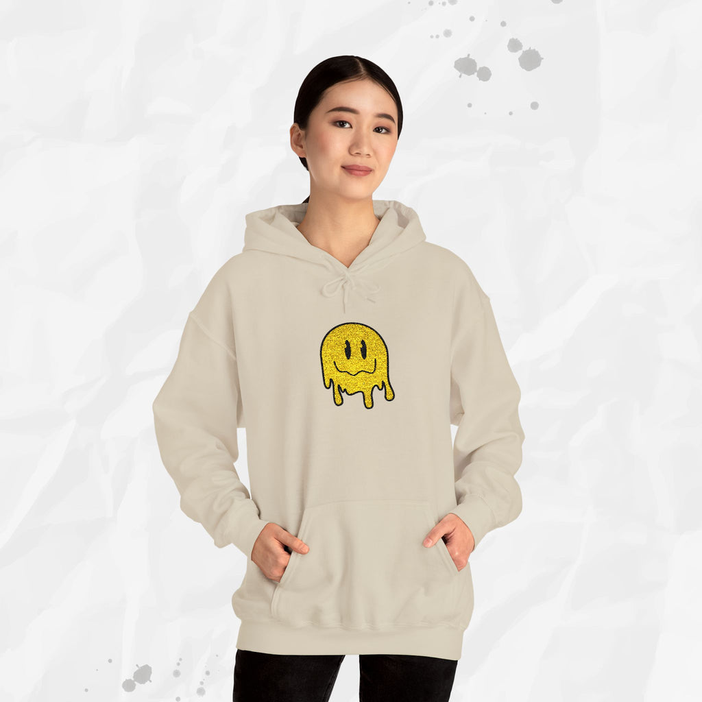 Sweat à capuche brodé Melty Smiley