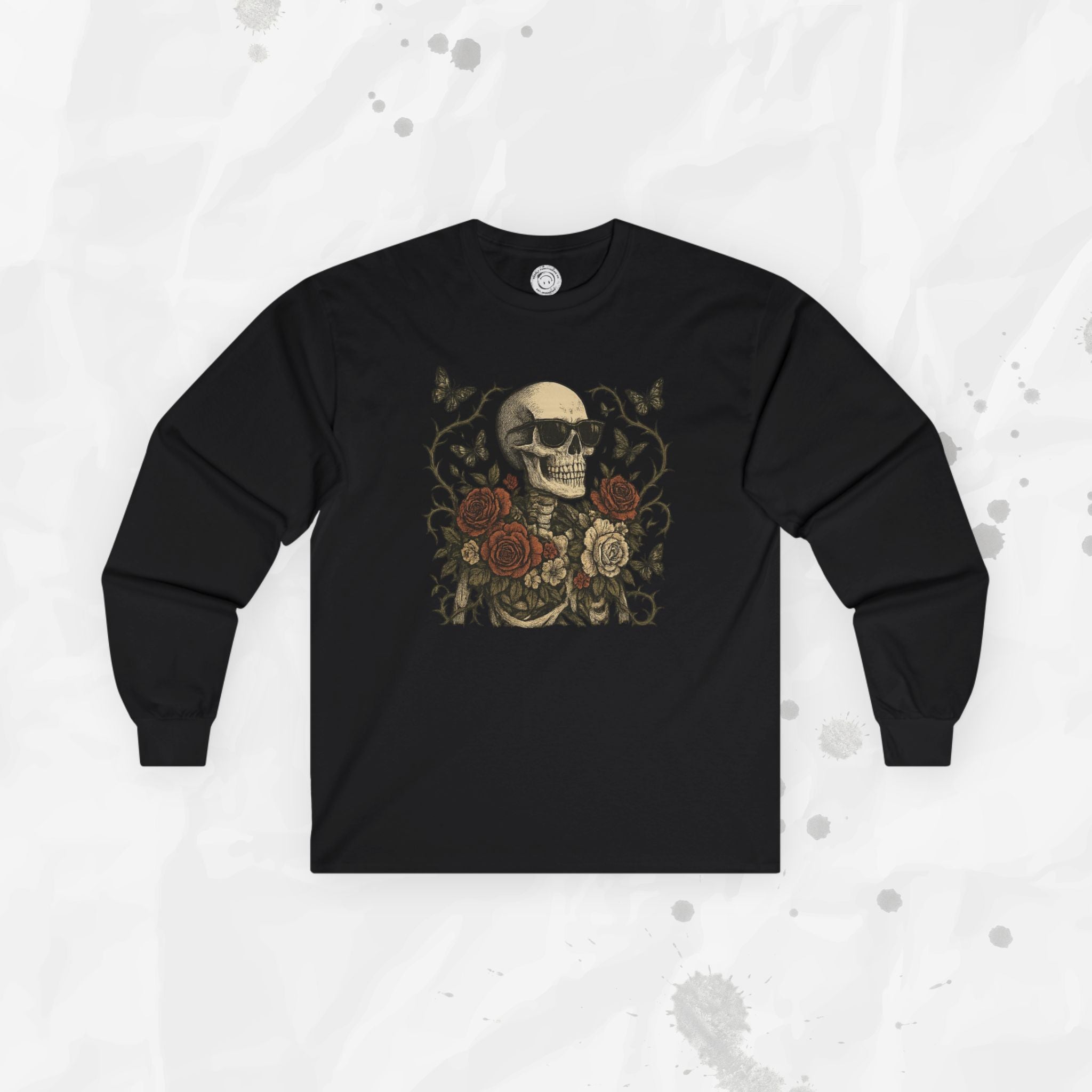 Floral Skull Garden - Long Sleeve T-Shirt