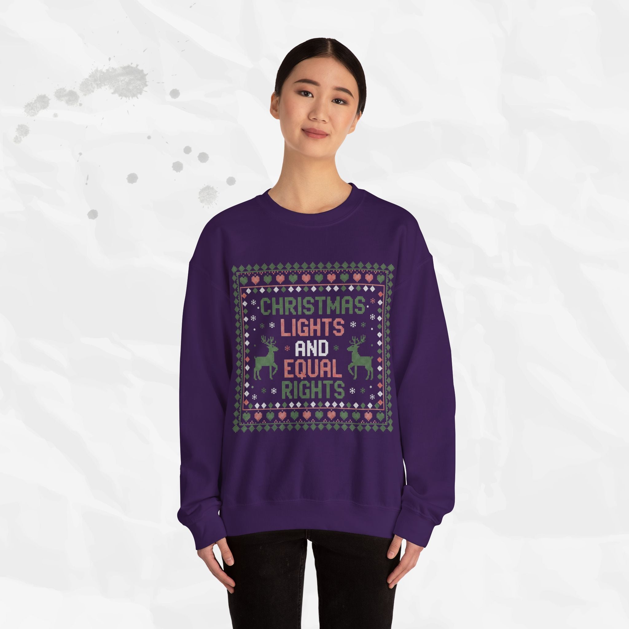 Christmas Lights and Equal Rights – Crewneck Sweatshirt