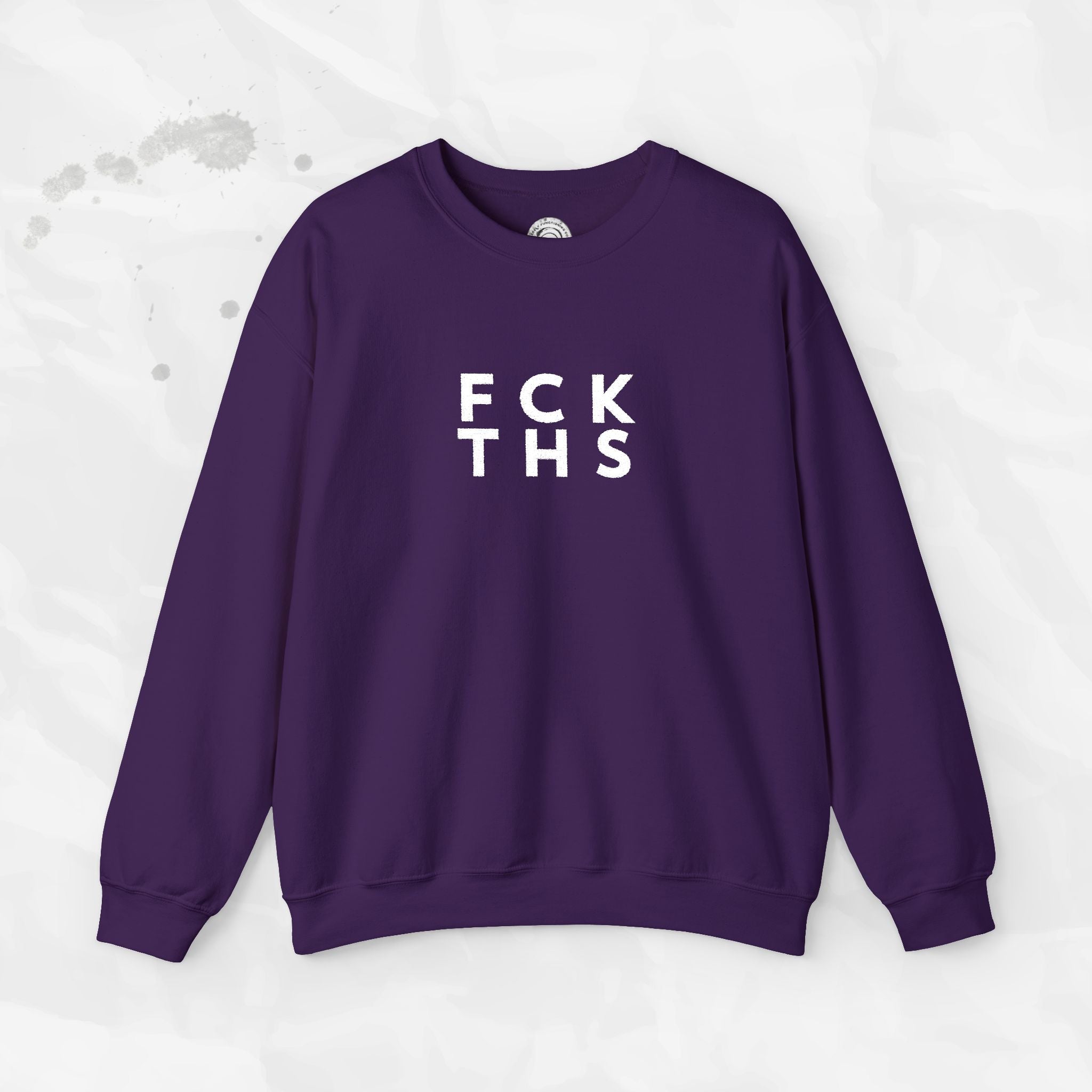 FCK THS – Embroidered Crewneck Sweatshirt