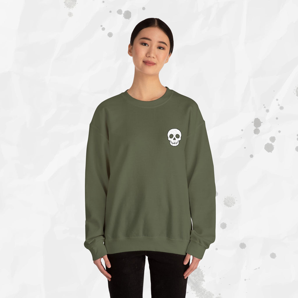 Skull Icon – Embroidered Crewneck Sweatshirt