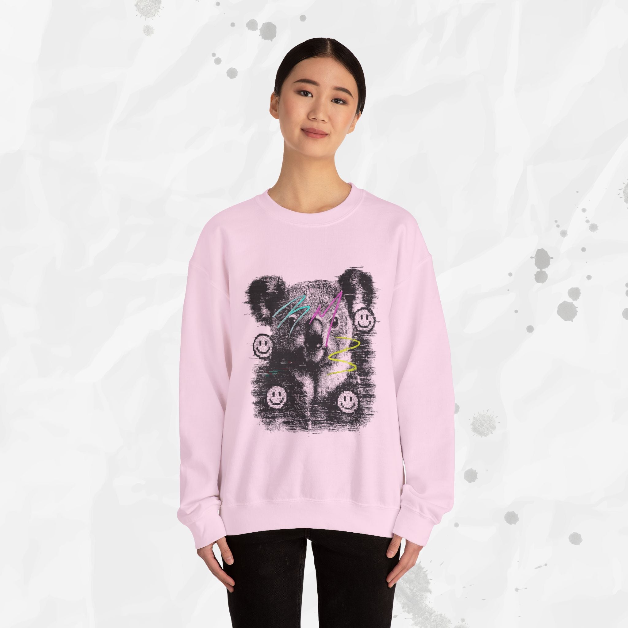 Glitched Koala – Crewneck Sweatshirt
