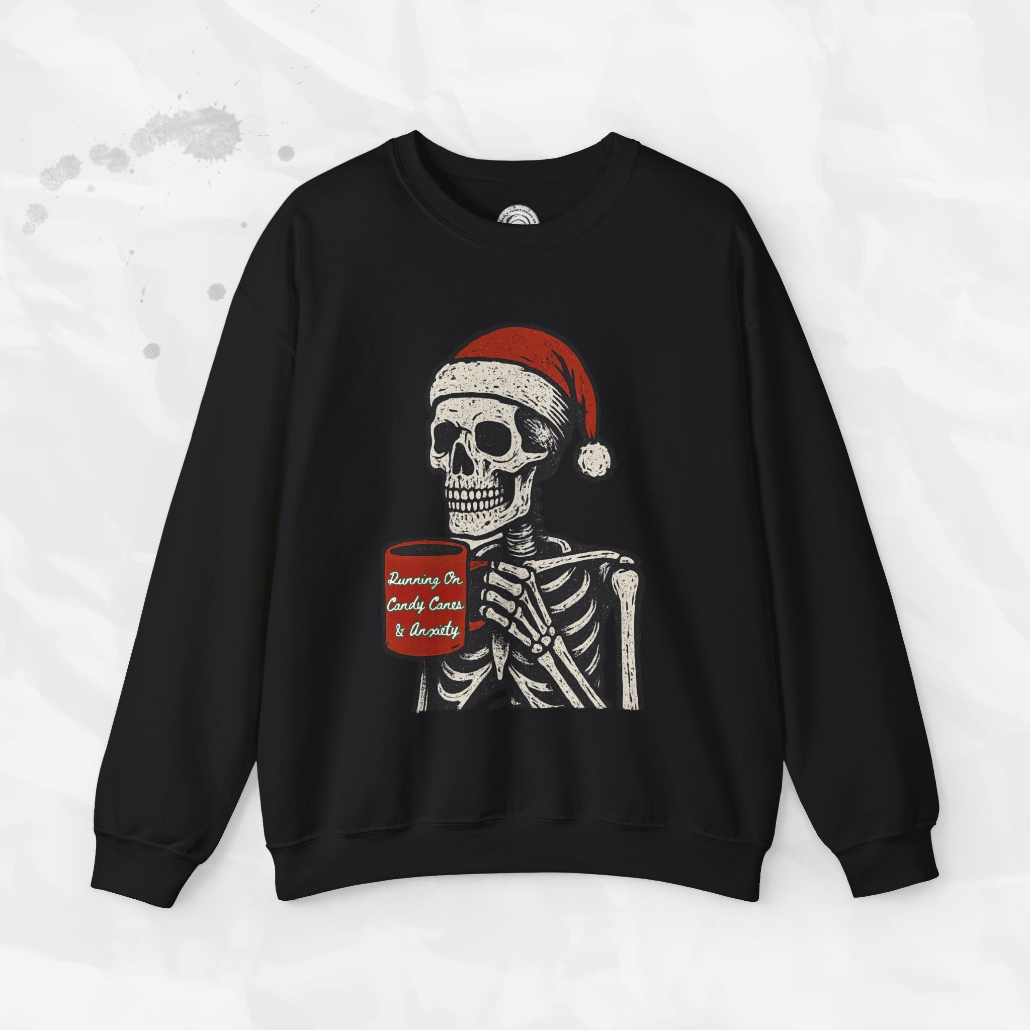 Running on Candy Canes & Anxiety – Crewneck Sweatshirt