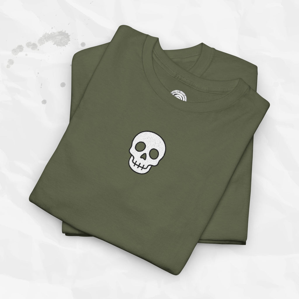 T-shirt brodé à motif tête de mort