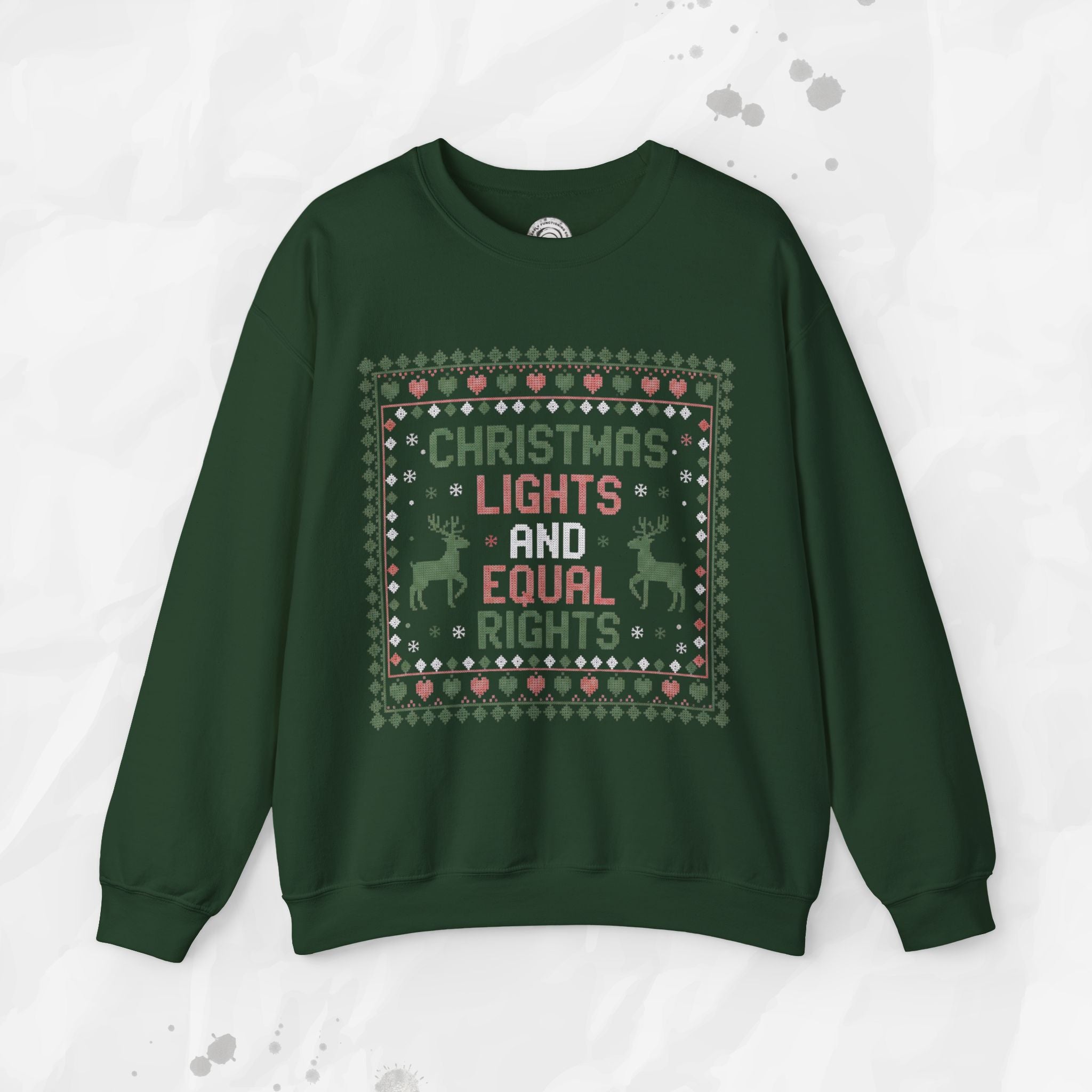 Christmas Lights and Equal Rights – Crewneck Sweatshirt