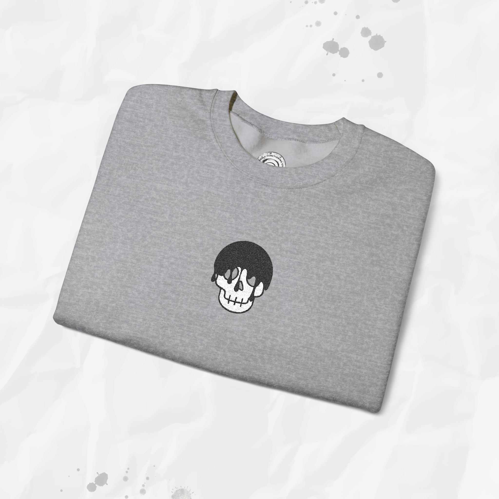 Skull Icon – Embroidered Crewneck Sweatshirt