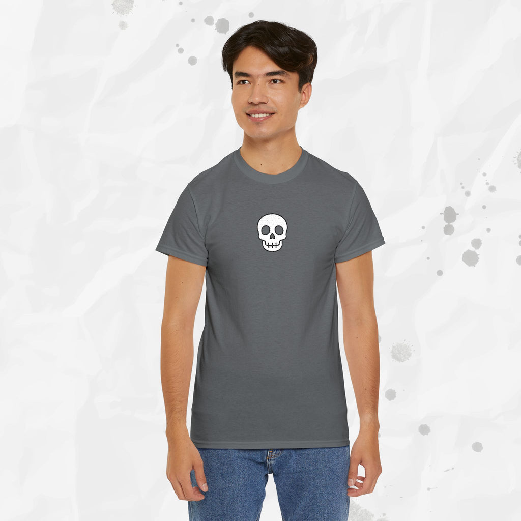 T-shirt brodé à motif tête de mort