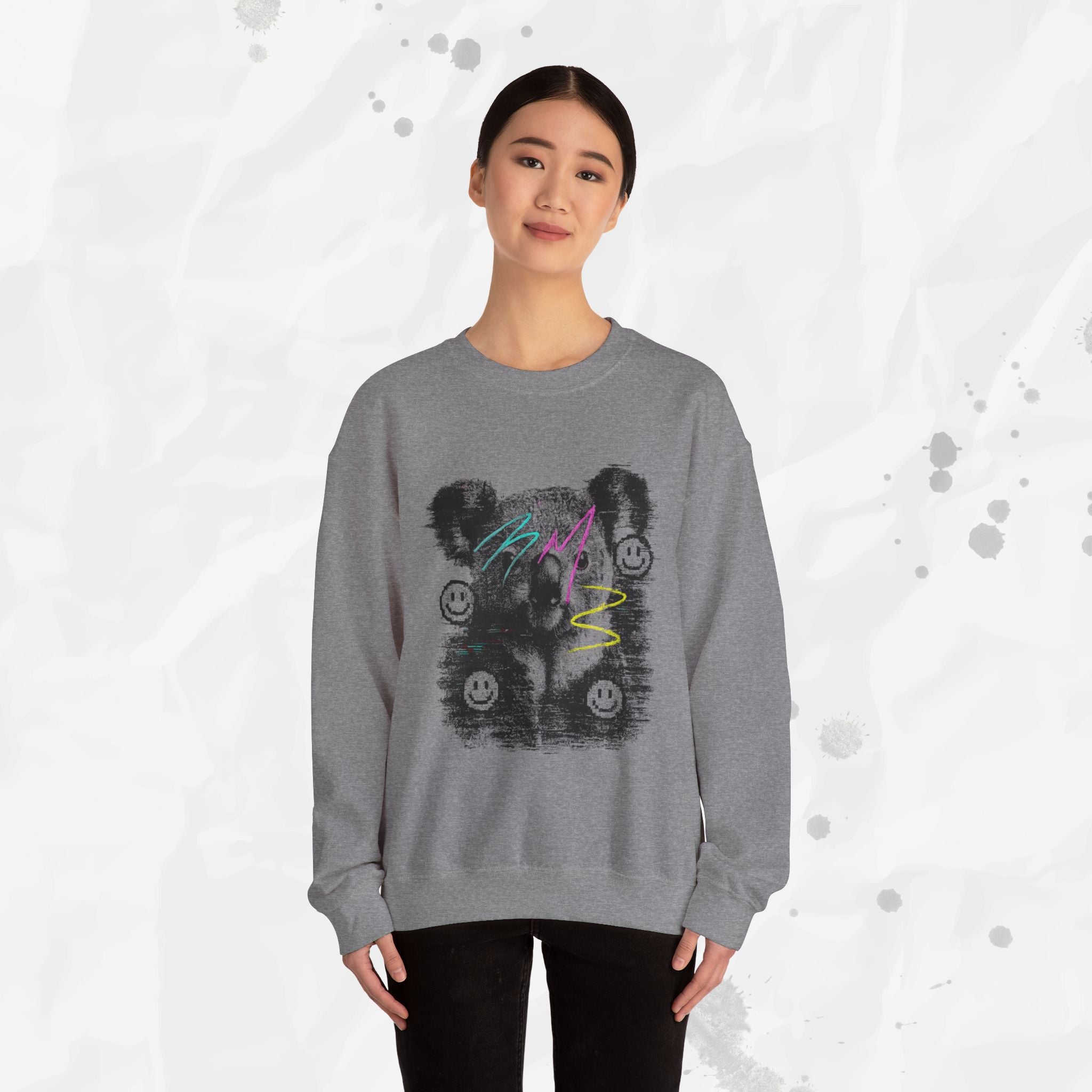 Glitched Koala – Crewneck Sweatshirt