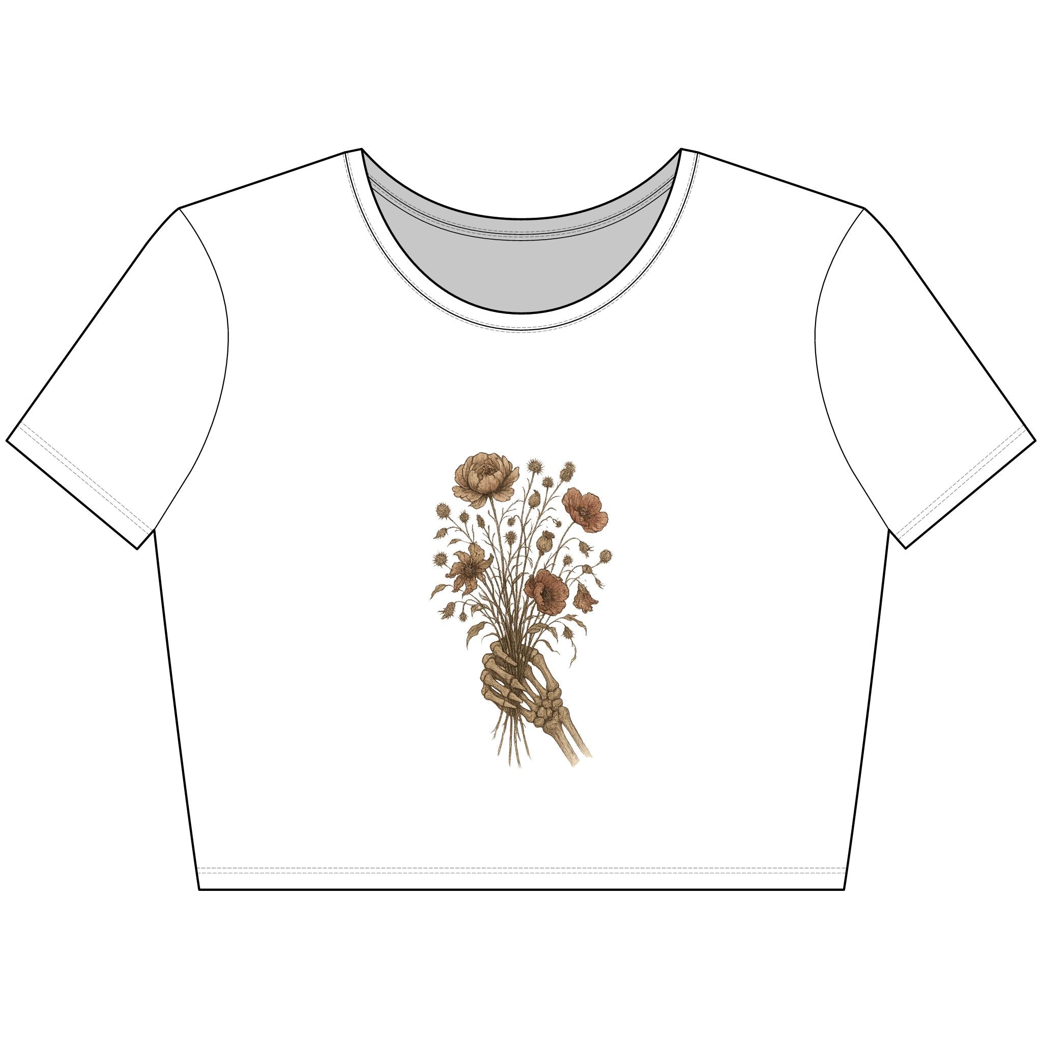 Skeleton Bouquet - Crop Top