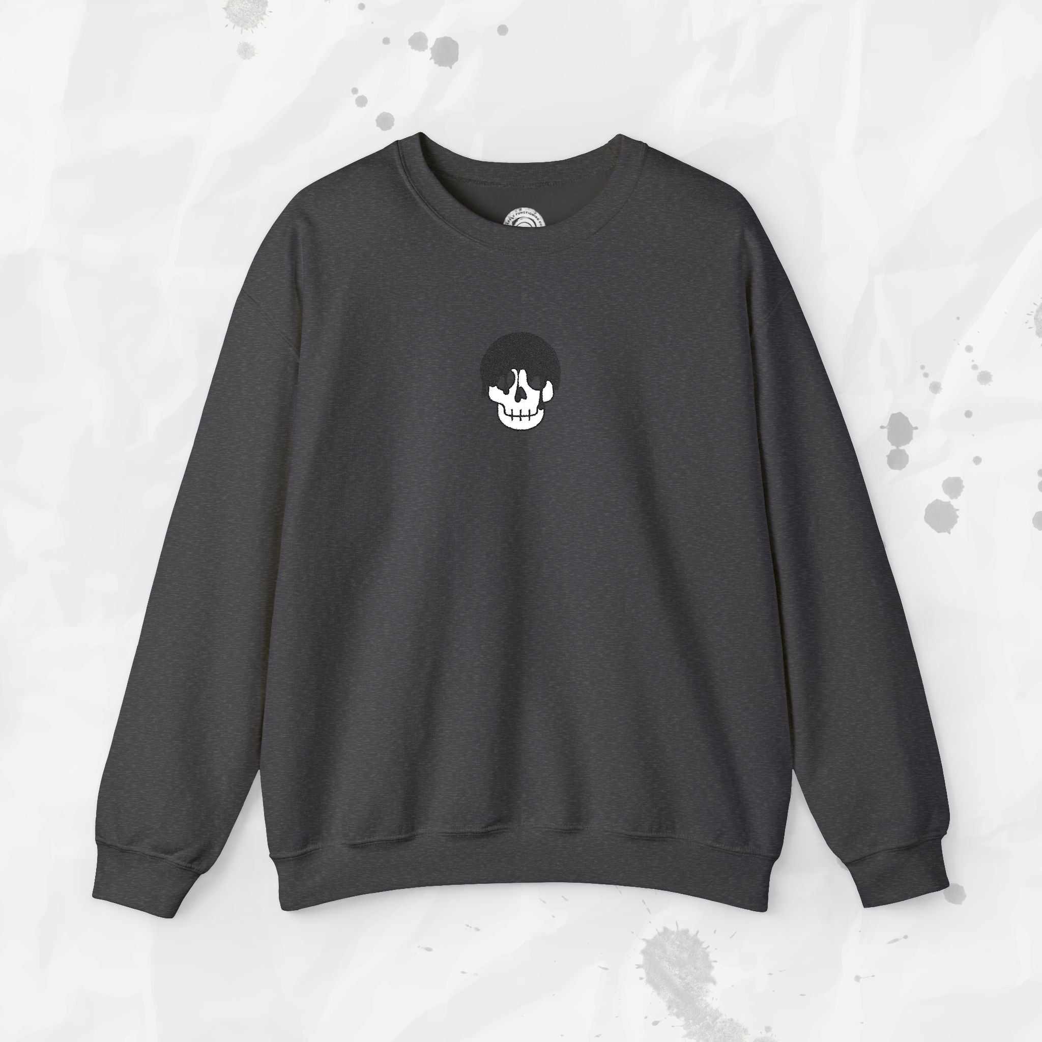 Skull Icon – Embroidered Crewneck Sweatshirt