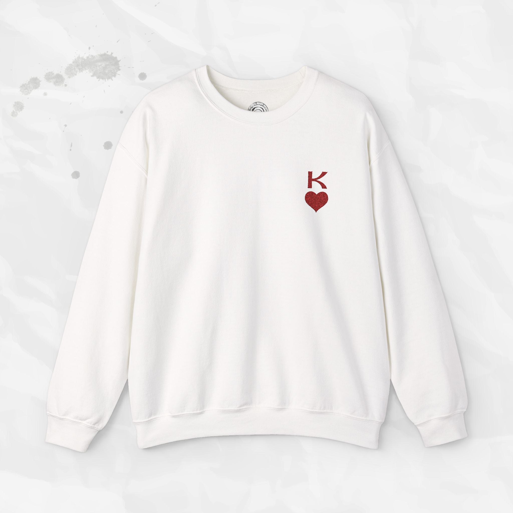 King of Hearts – Embroidered Crewneck Sweatshirt