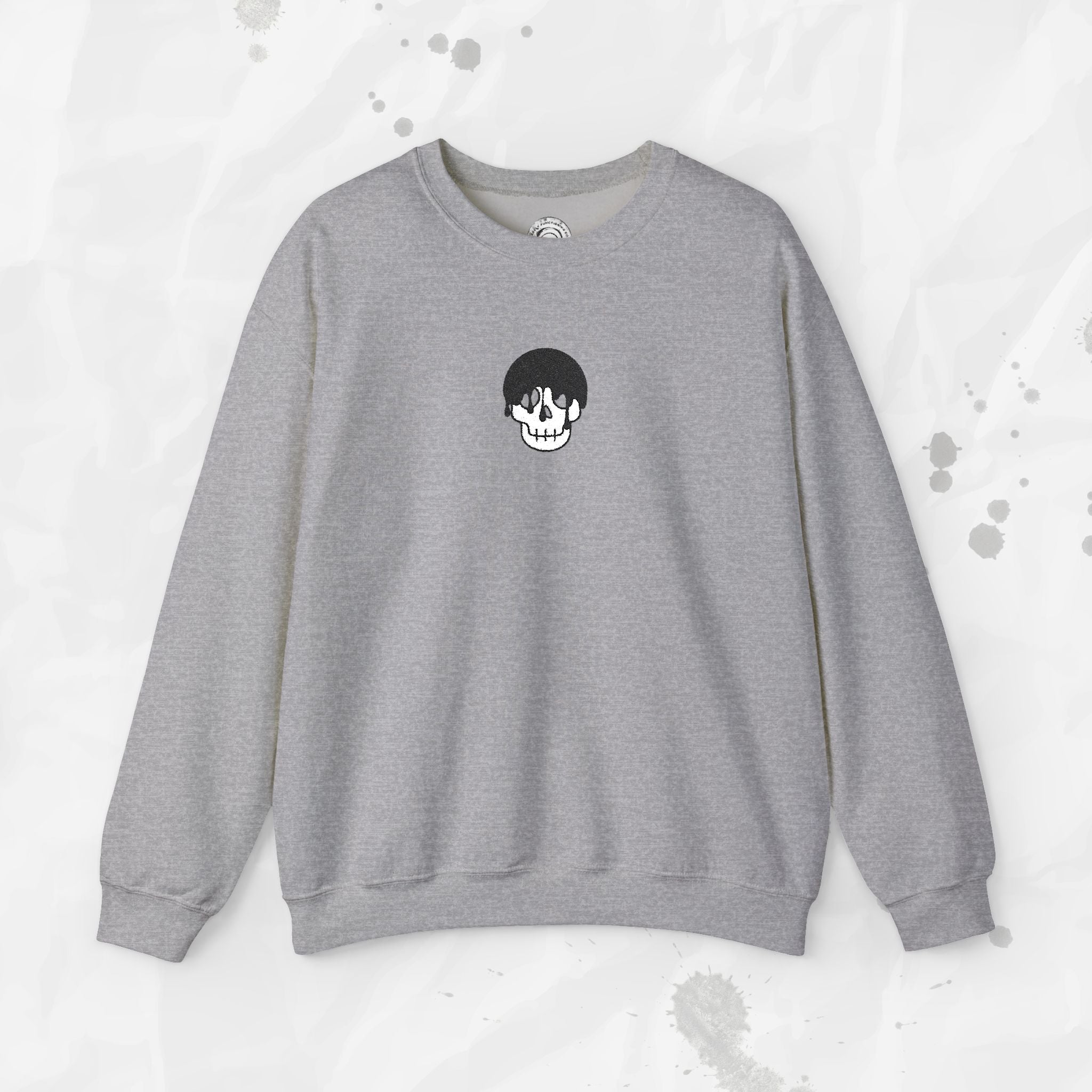 Skull Icon – Embroidered Crewneck Sweatshirt