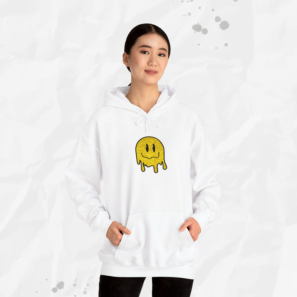 Sweat à capuche brodé Melty Smiley