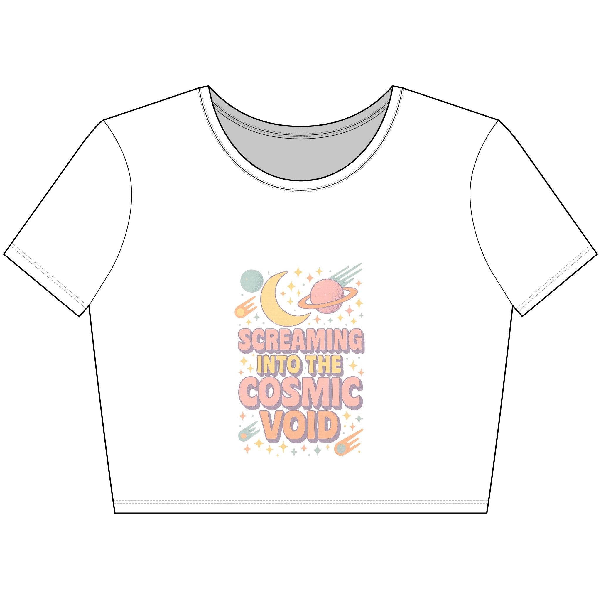 Screaming Into The Cosmic Void - Crop Top