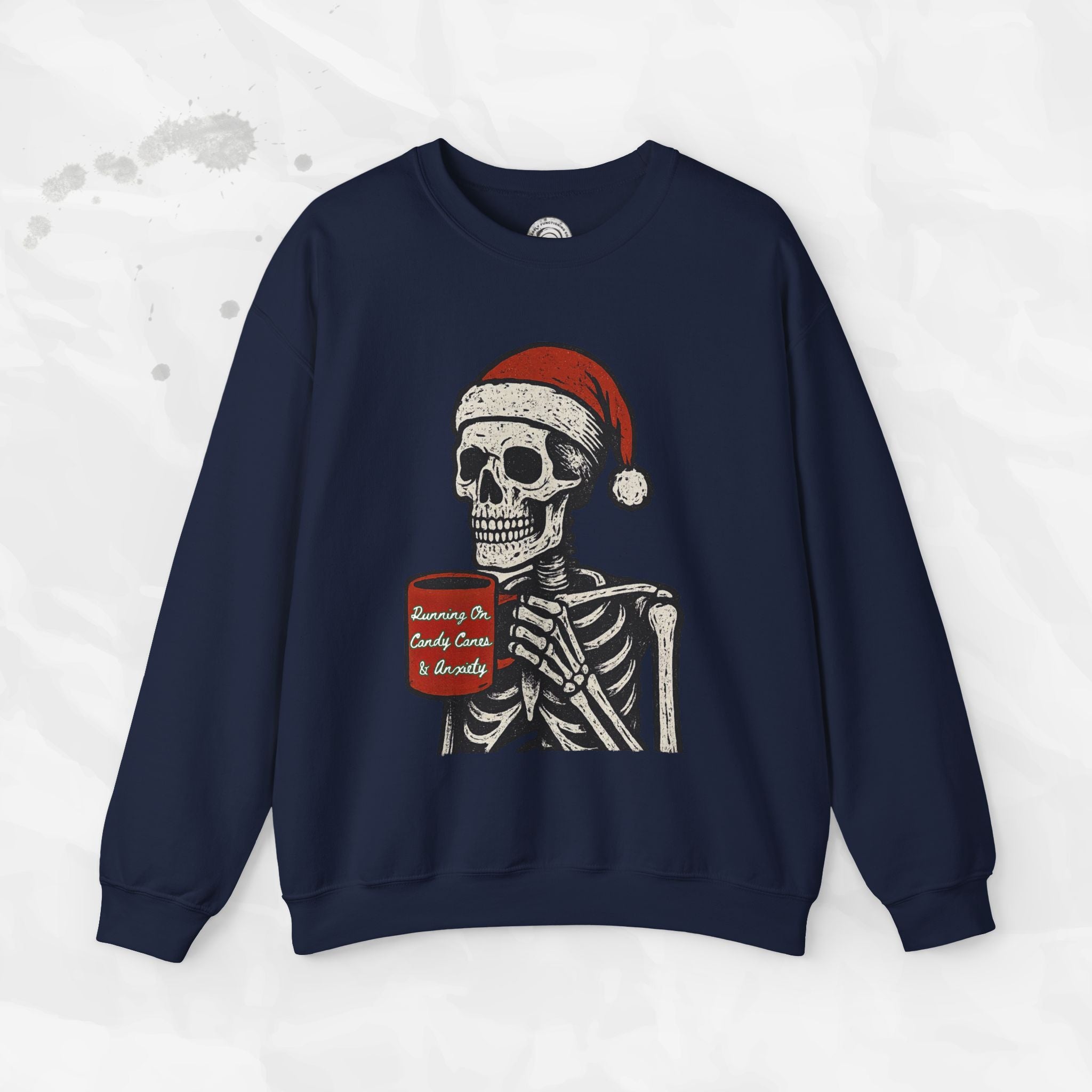 Running on Candy Canes & Anxiety – Crewneck Sweatshirt