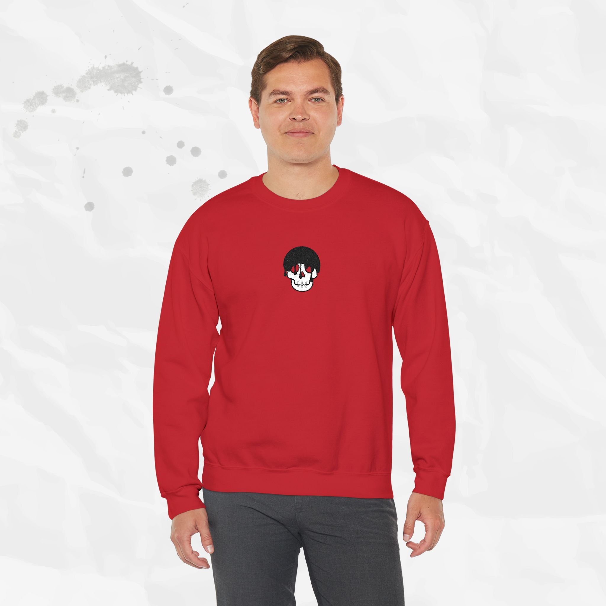 Skull Icon – Embroidered Crewneck Sweatshirt