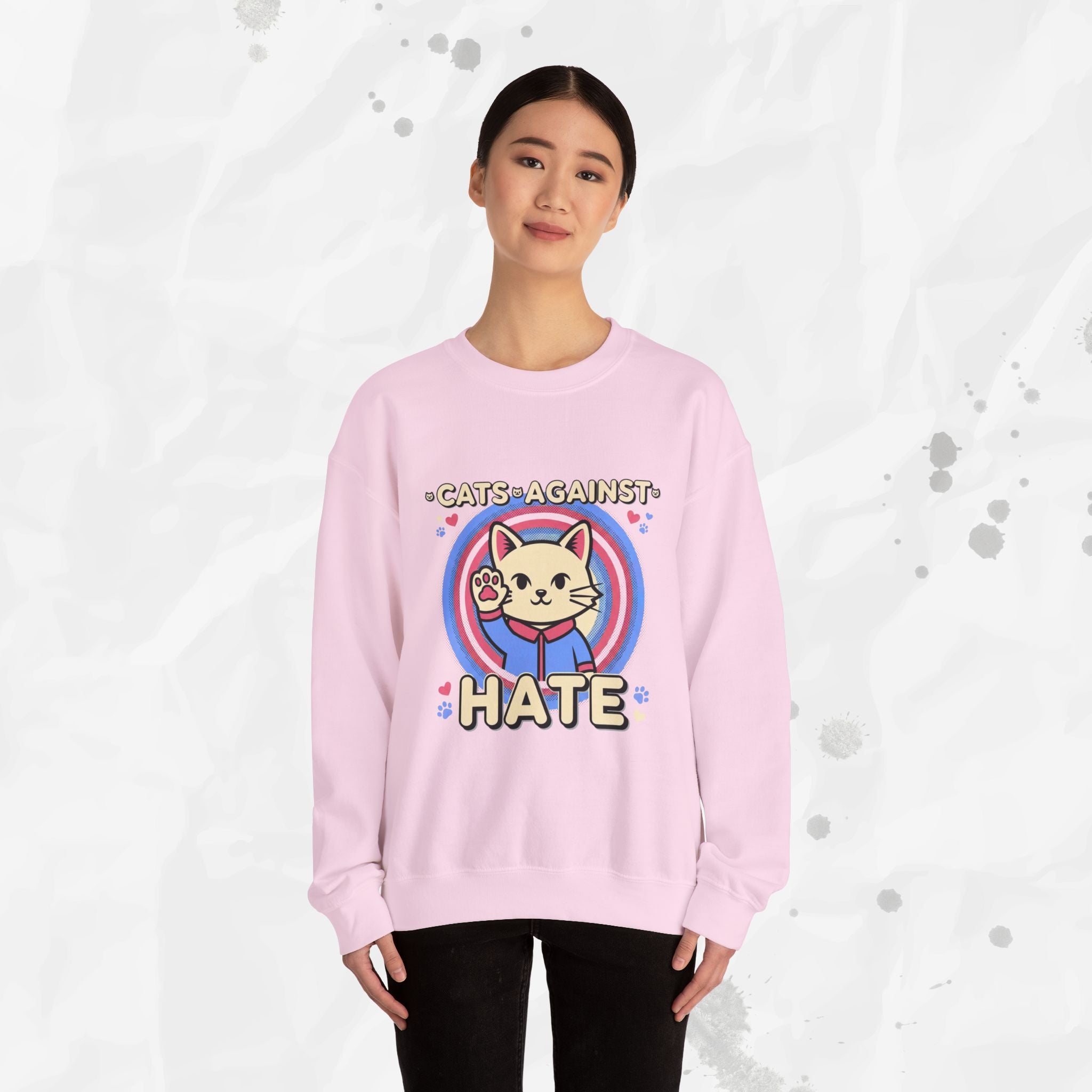 Cats Against Hate – Crewneck Sweatshirt