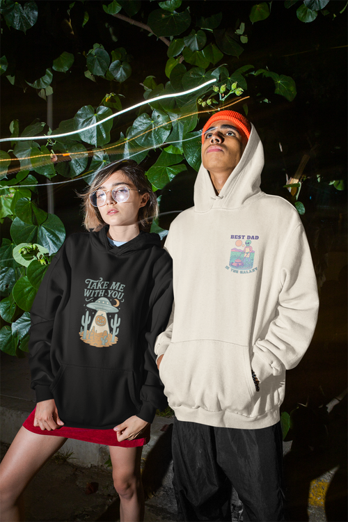 El mejor papá de la galaxia – Sudadera con capucha (estampado de bolsillo)